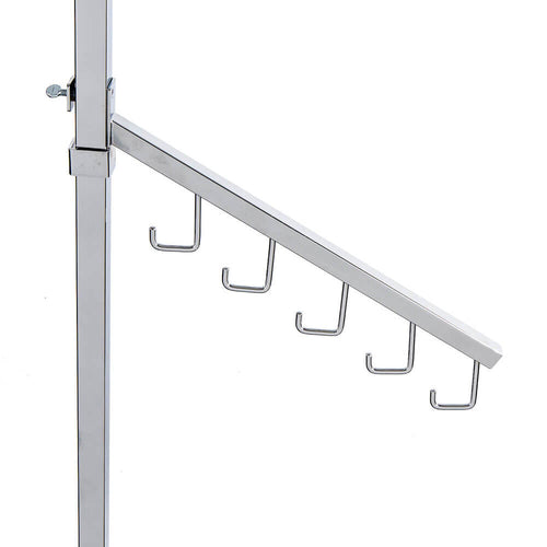 16" Slanted Twist-on Arm (Hooks) - Square Tubing