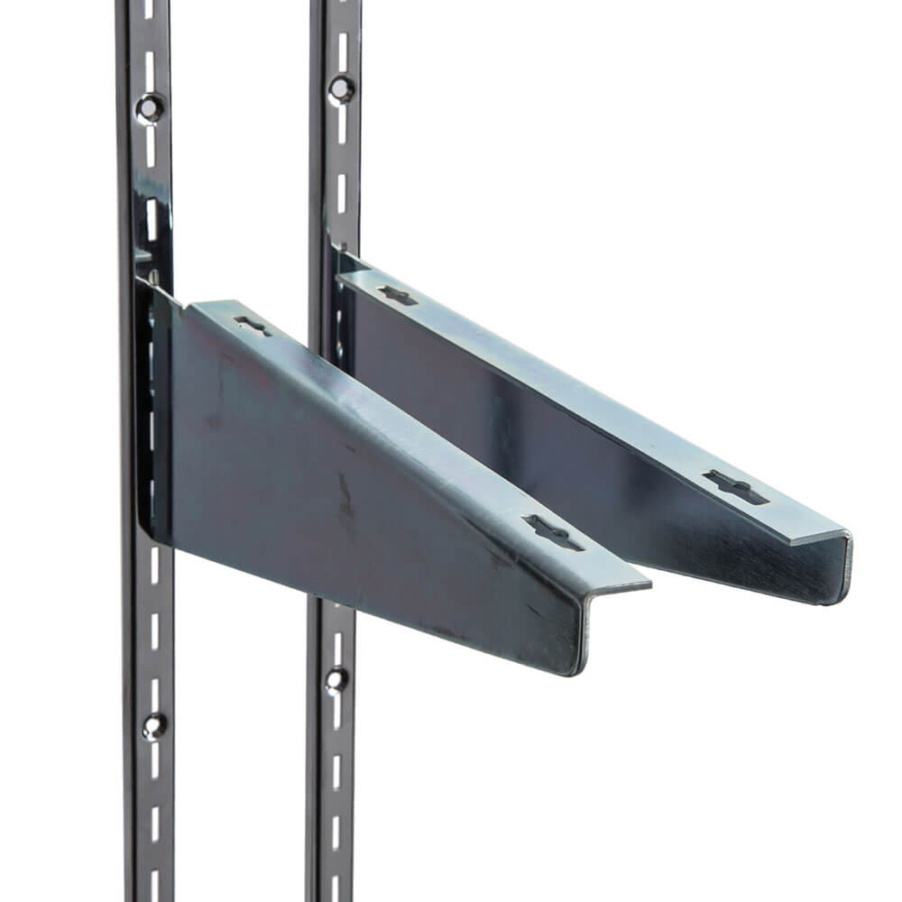Zinc Wood Shelf Brackets - Heavy Duty - For Wall Standards
