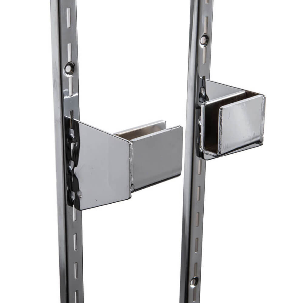 End Bracket for Rectangular Tubing 2-1/2" - For wall standards