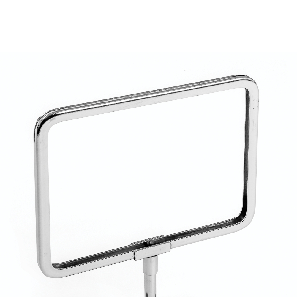 Card sign holder threaded base - round Egdes