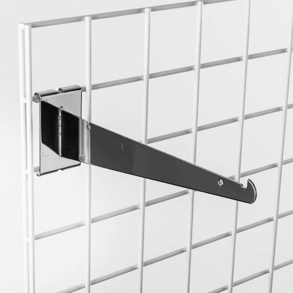 Grid Wall Panel Shelf Brackets - Various Sizes