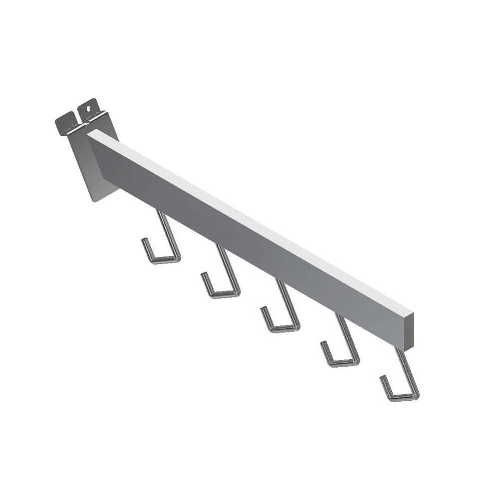 16" Waterfall with 5 Hooks - Rectangular Tubing