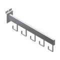 16" Faceout with 5 Hooks - Straight - Rectangular Tubing