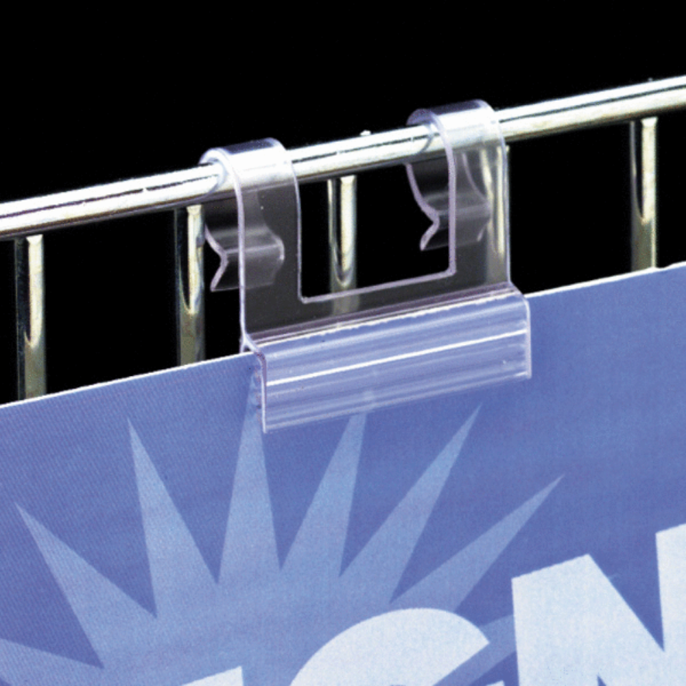 Wire Basket Sign Holder - Double Loop