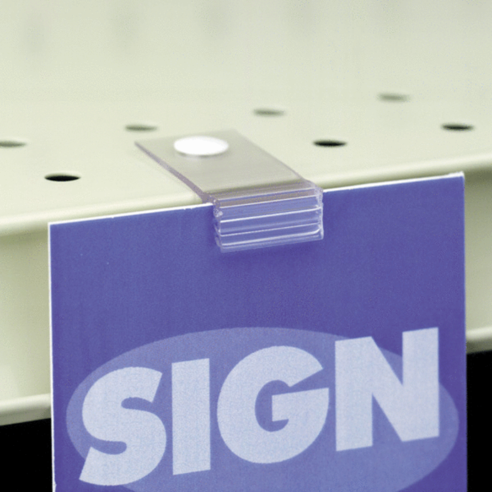 Perforated Label Holder SuperGrip® Perforated Shelf Sign Holder