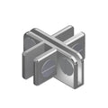 Four Way Cross Binning Connector - For Dump Bins