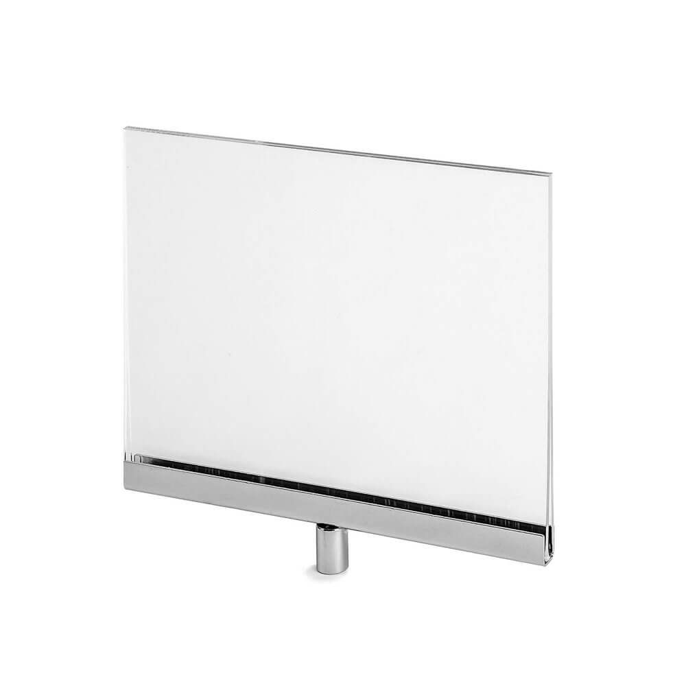 Plexi Card Holder With Chrome Channel