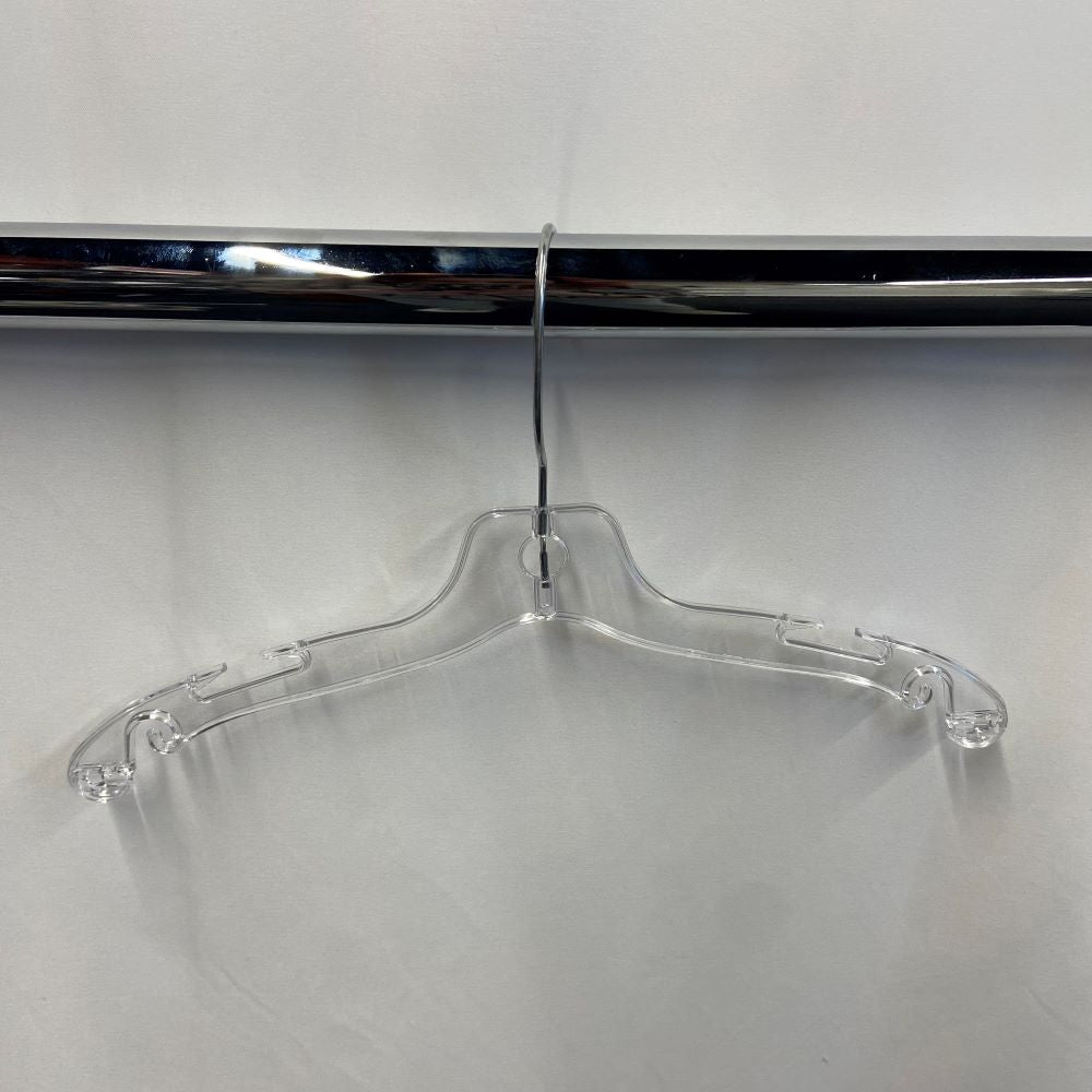 Standard 14" Dress / Top Hanger - Clear