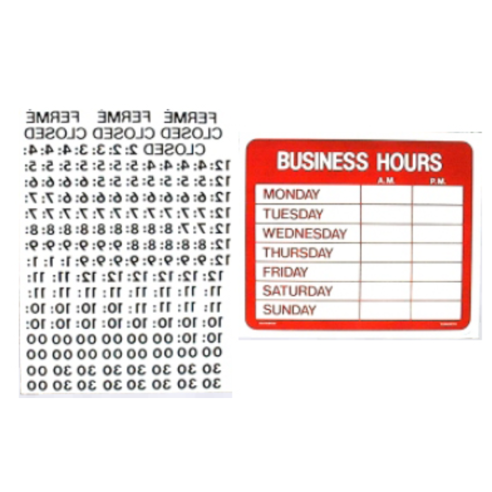 Business Hours Signage
