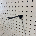 Single Plastic Peg Hook - Black