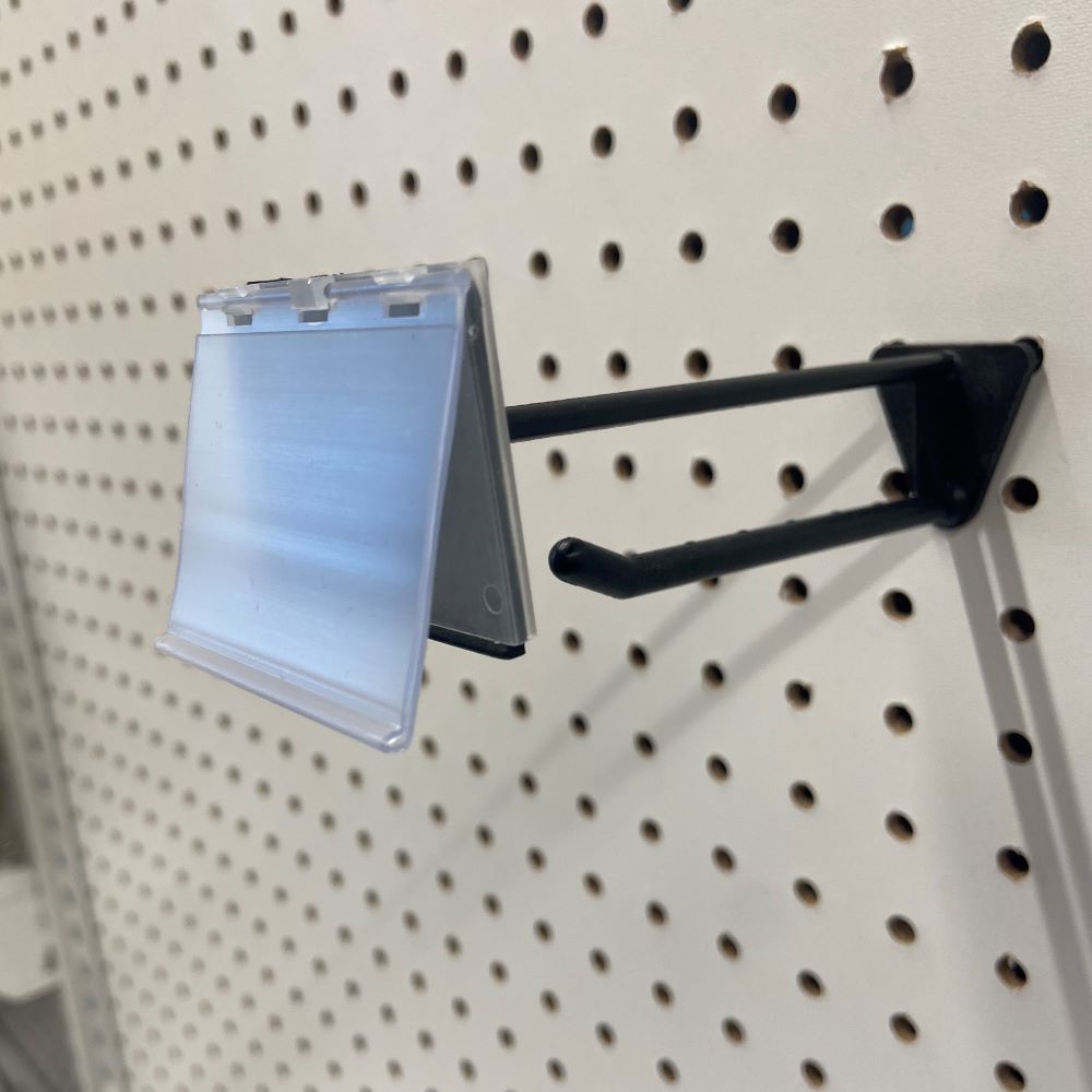Flip Scan Label Holder - Plastic Peg Hooks
