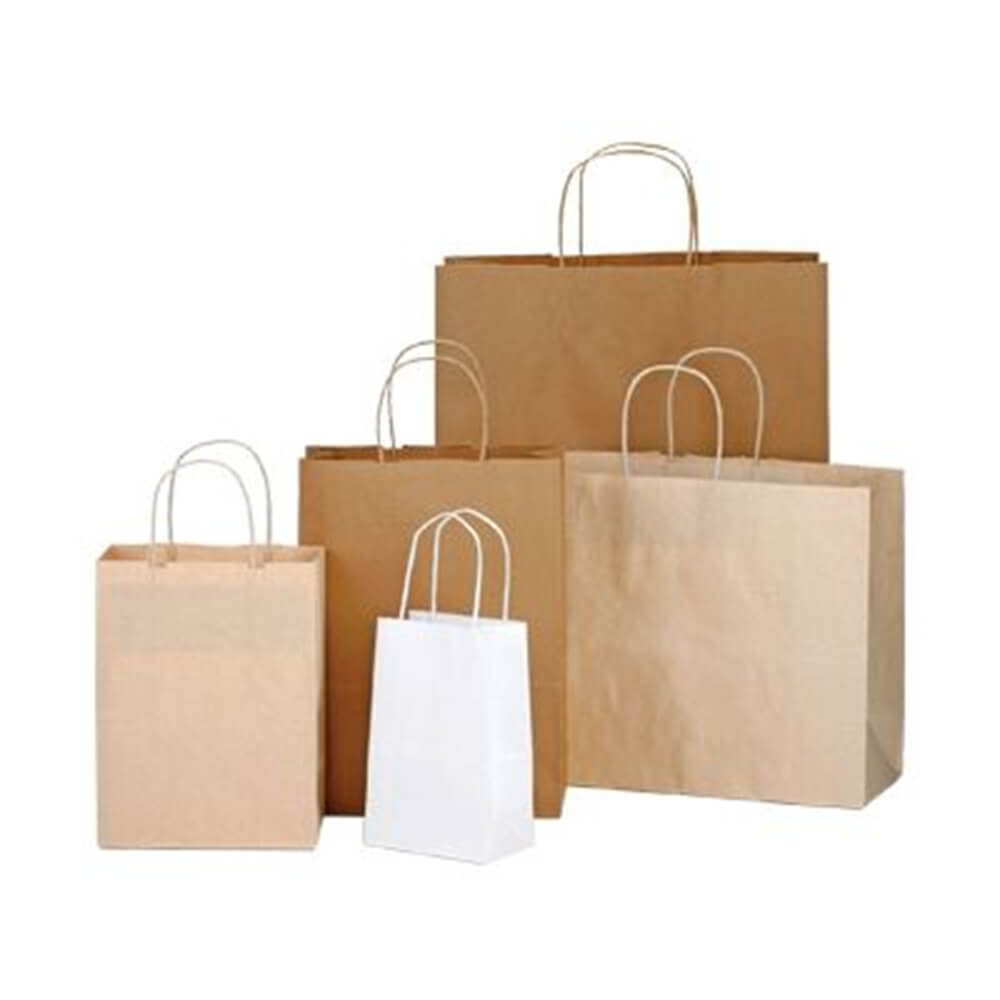 Kraft Paper Shopping Bags Various Sizes