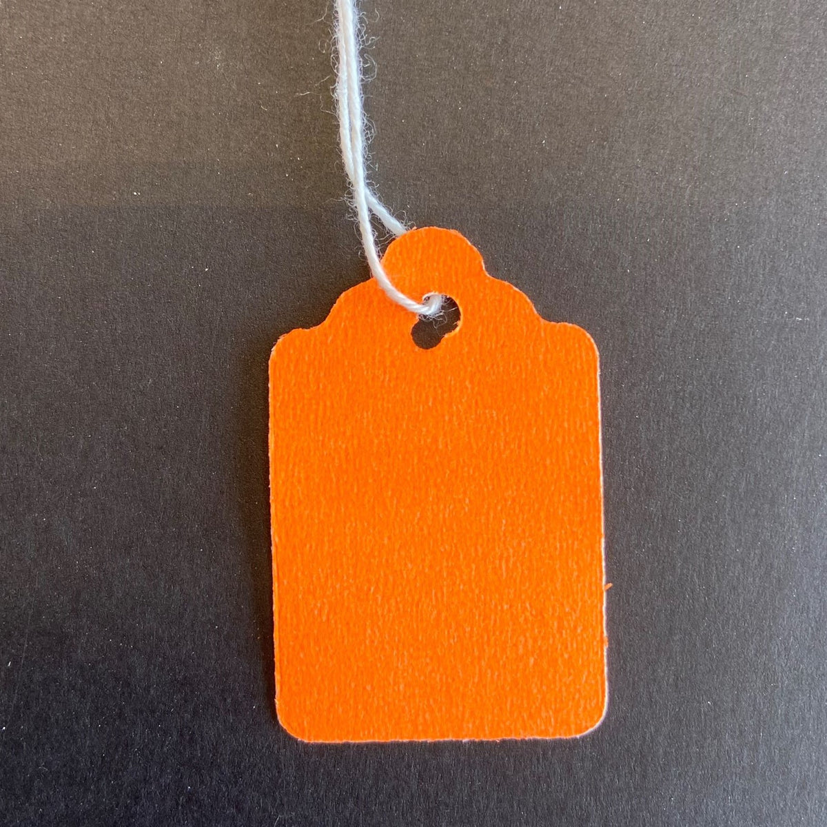 Orange Fluorescent Merchandise Tag # 5 - Strung