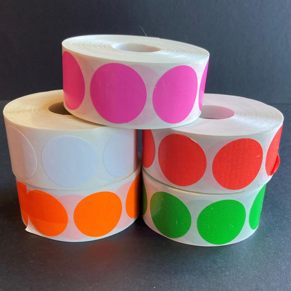 1 1/4" Self Stick Adhesive Circle Labels
