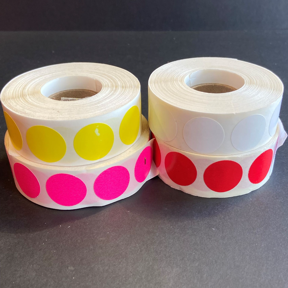 3/4" Self Stick Adhesive Circle Labels
