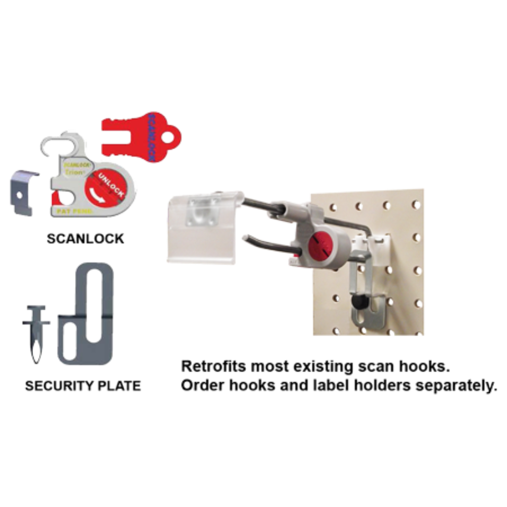 Peg hook Security Scan Lock with Key