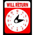 Will Return Clock Sign