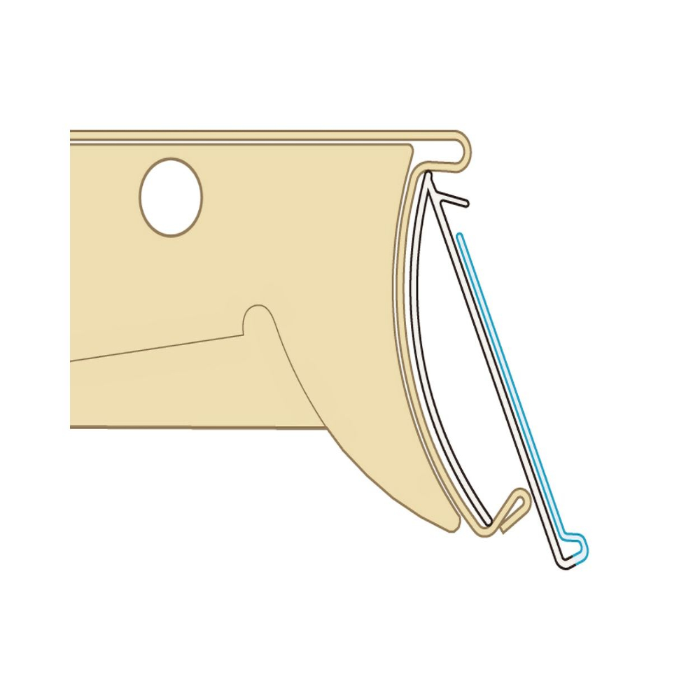 CLIP-IN Black with Tape- 1.25×48″