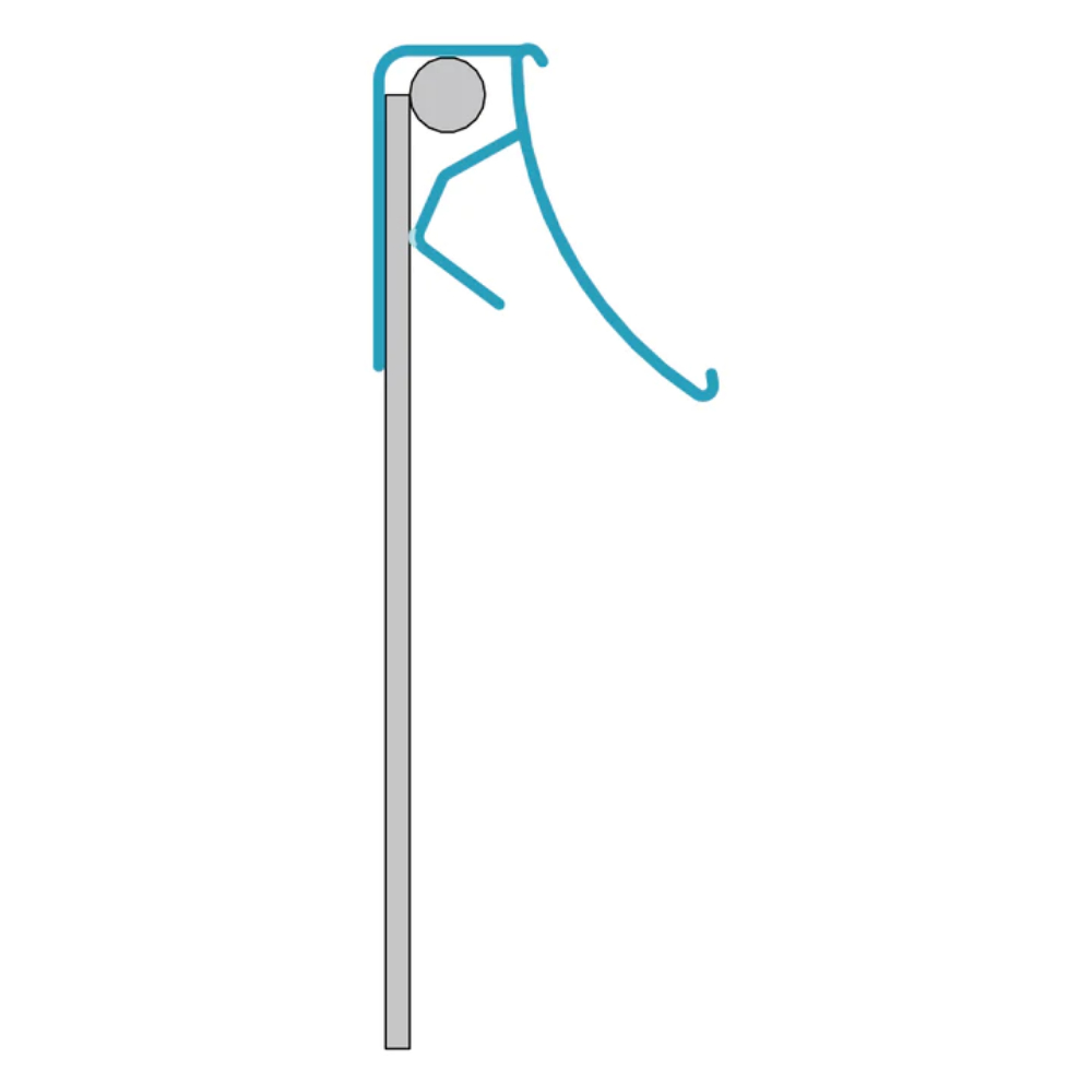 FENCE CLIP-ON Clear no Tape- 1.5×48